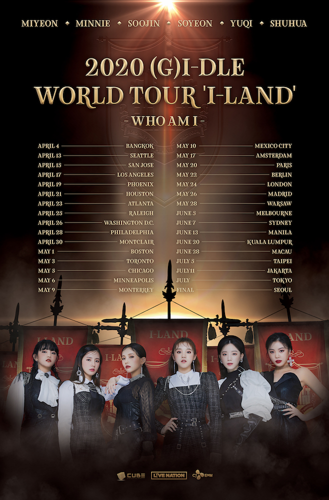 GIDLE Full K pop group (G)I DLE announce first world tour