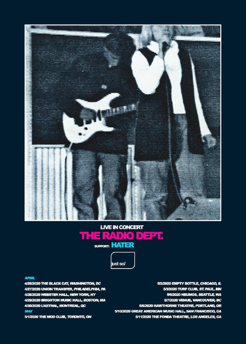 the radio dept tour dates poster The Radio Dept. announce North American tour, share The Absence of Birds: Stream