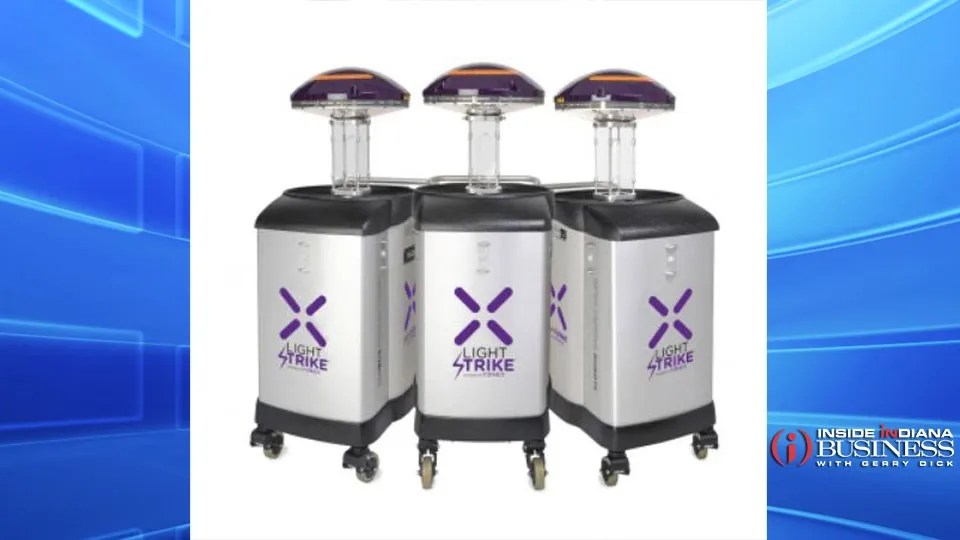 Reid Health is using robots which uses UV light to zap germs and disinfect rooms. (photo courtesy: Xenex)