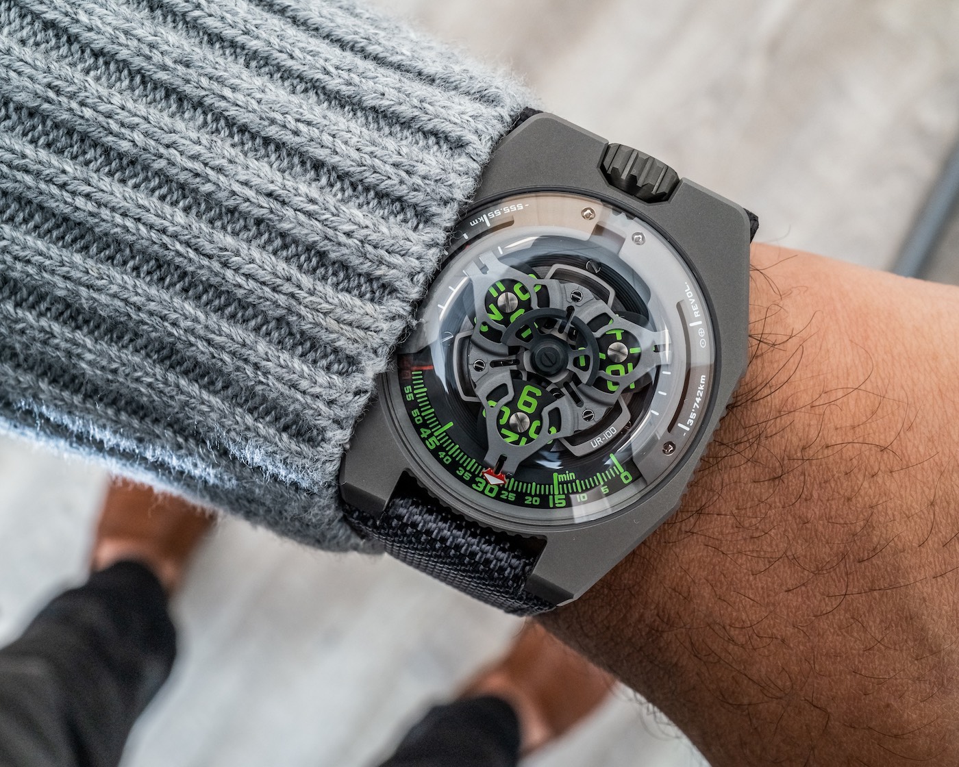 Hands-On Debut: Urwerk UR-100 SpaceTime Watch In GunMetal Hands-On 