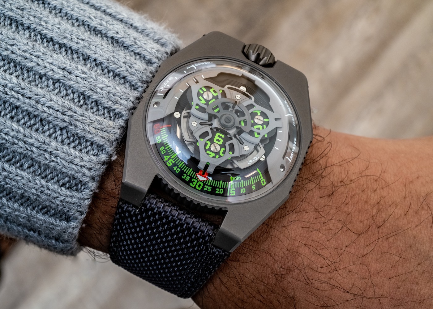 Hands-On Debut: Urwerk UR-100 SpaceTime Watch In GunMetal Hands-On 