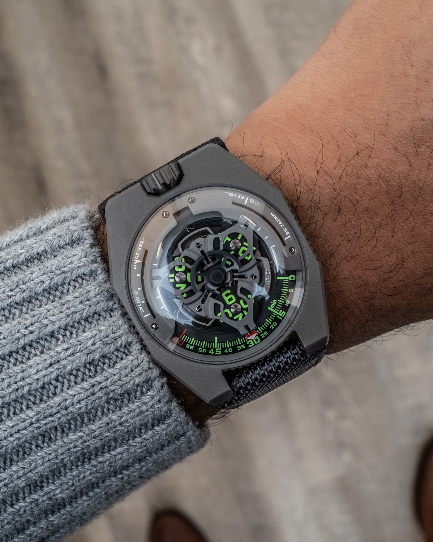 Hands-On Debut: Urwerk UR-100 SpaceTime Watch In GunMetal Hands-On 