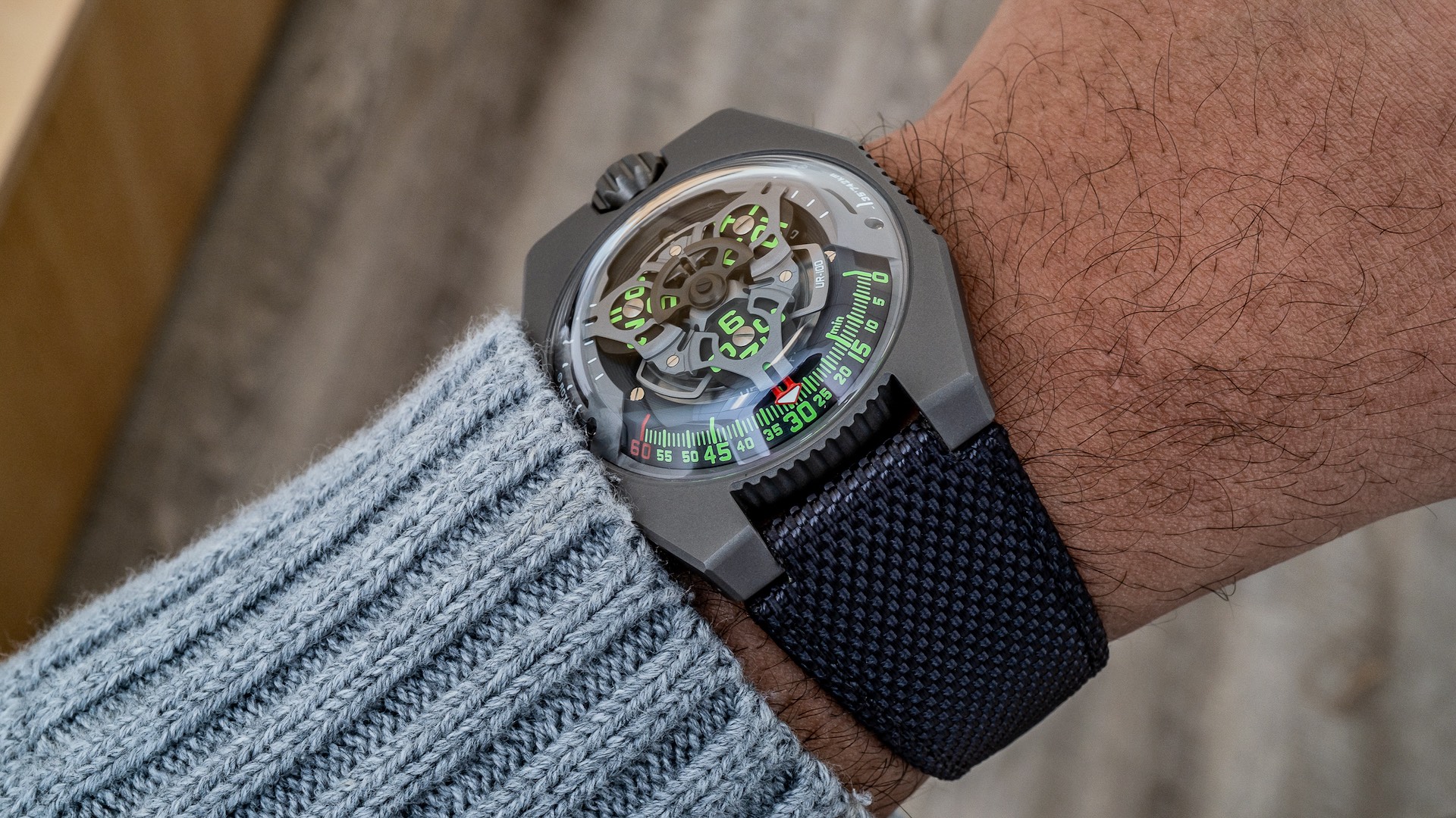 Hands-On Debut: Urwerk UR-100 SpaceTime Watch In GunMetal Hands-On 