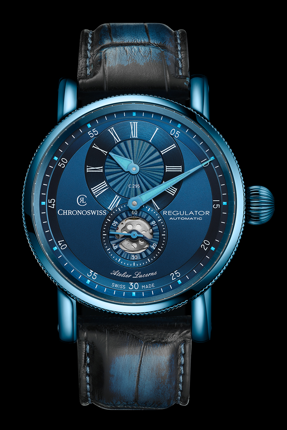 Chronoswiss Debuts New All-Blue Regulator Classic Blue Steel Watch News Watch Releases 