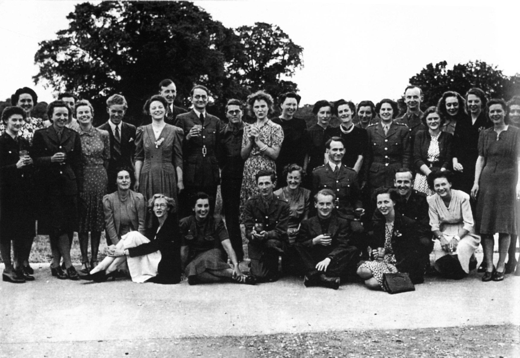 A VE Day celebration at Bletchley Park in 1945