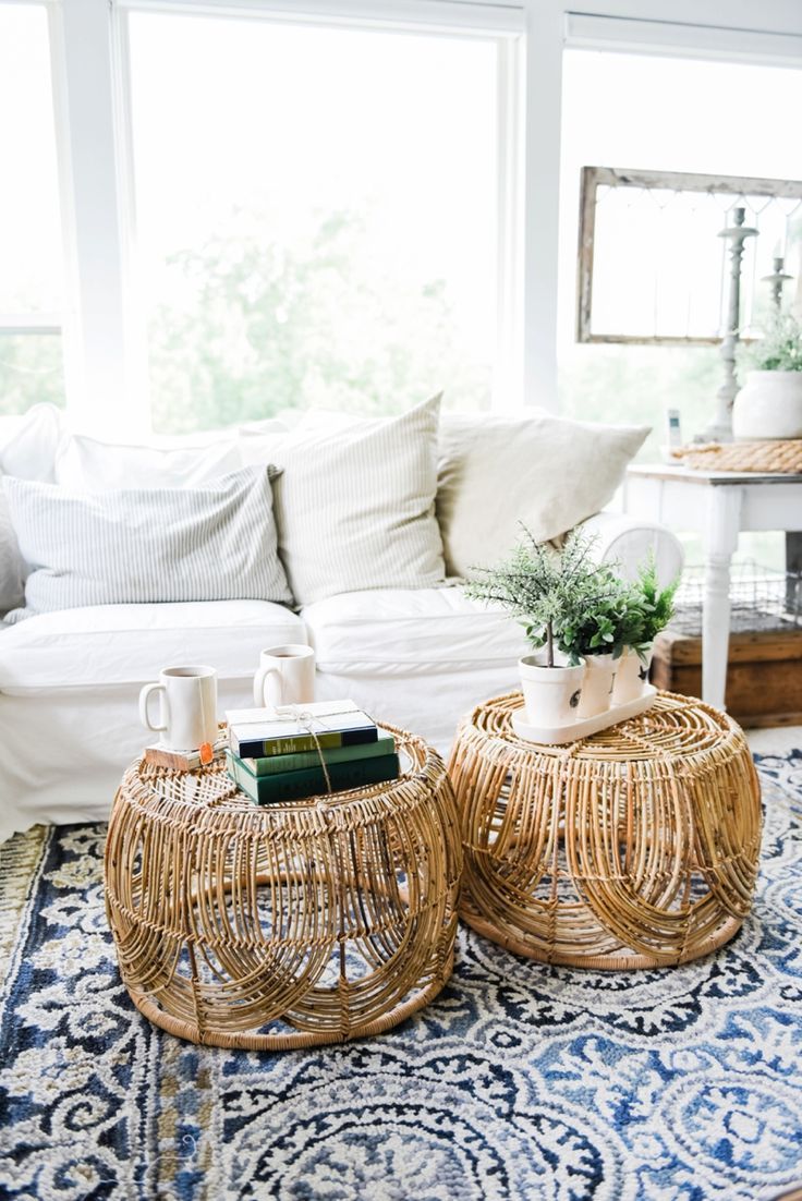 DIY Basket Coffee Table