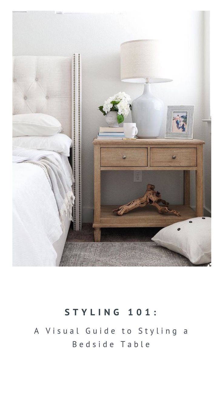 Not sure what to put on that bedside table? Here is a visual guide for creating …