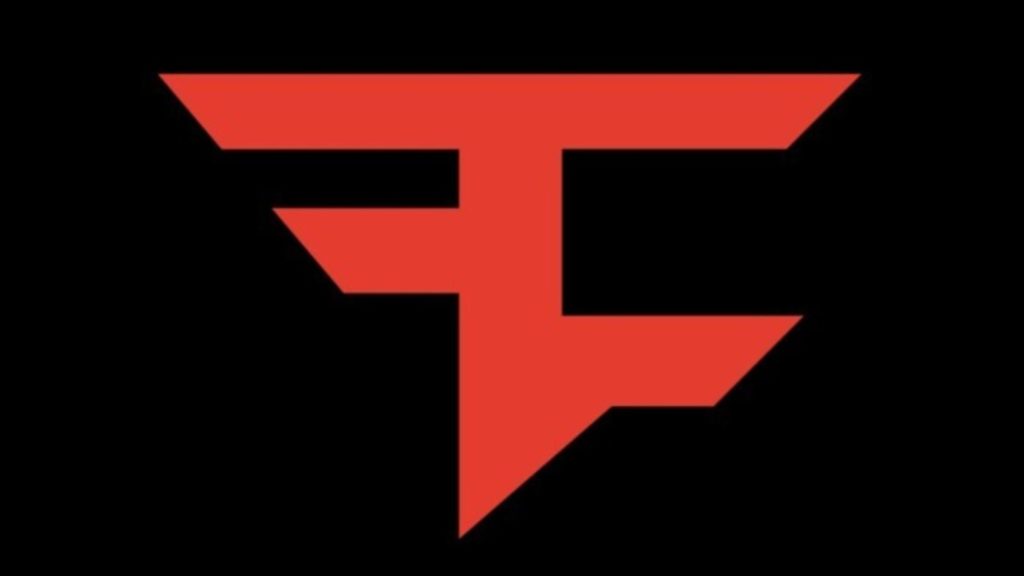 The FaZe clan logo in red on a black background