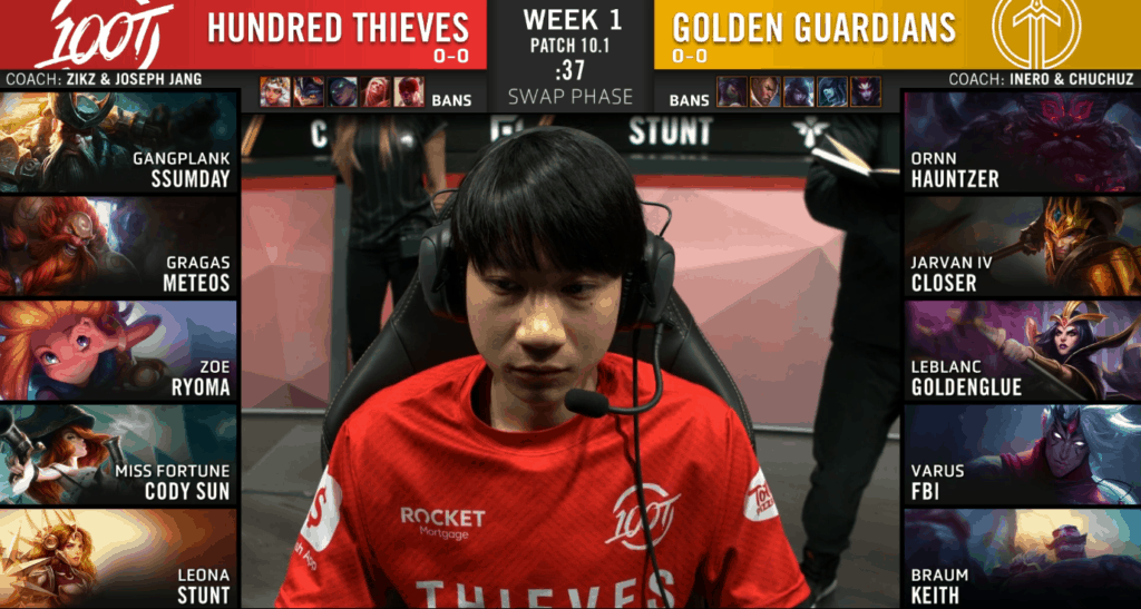 100T v GGS LCS week one day one Cody Sun