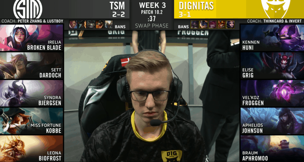 League of Legends NA LCS Spring 2020 week three day one TSM v Dignitas DIG