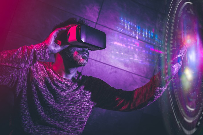 A man wearing a VR headset.