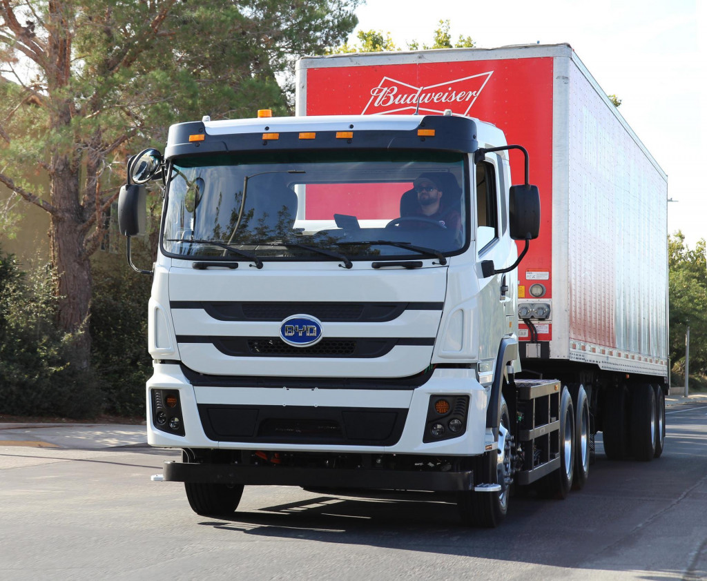 BYD's 100th U.S.-assembled electric heavy-duty truck - for Anheuser-Busch