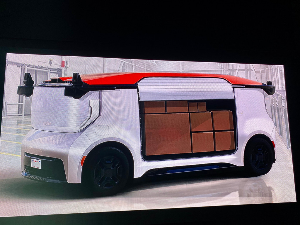 Cruise Origin driverless vehicle - cargo version