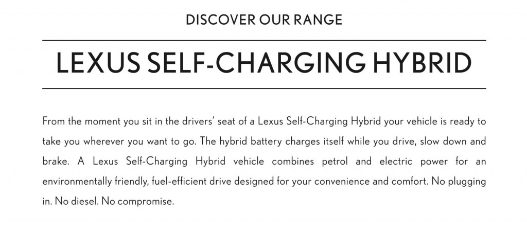 What is a Lexus self-charging hybrid?