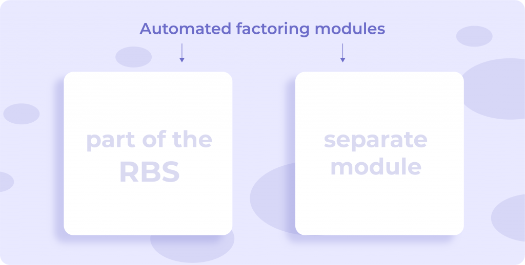 digital factoring banking separate module or part of the remote banking services