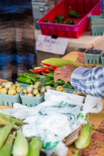 Selling produce at the Mercado del Valle. (Photo credit: Gorge Grown)