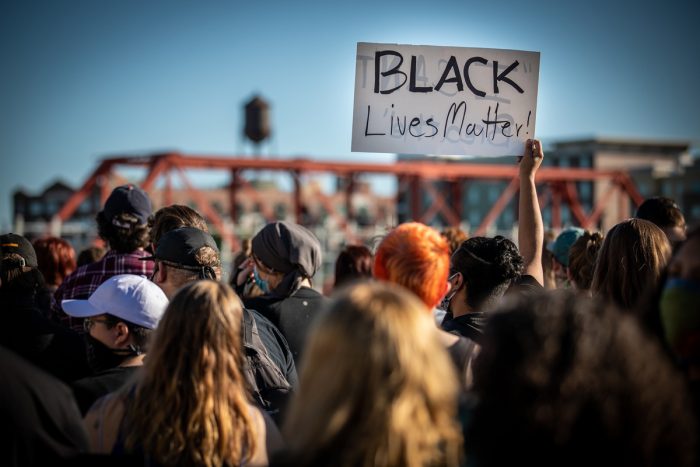 A Black Lives Matter protest in Des Moines, Iowa. (Photo CC-licensed by Phil Roeder)