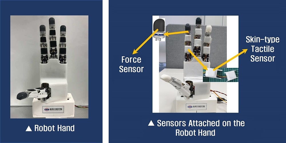 Tactile Sensor-integrated Robot Hand. Credit: Korea Institute of Machinery and Materials (KIMM)