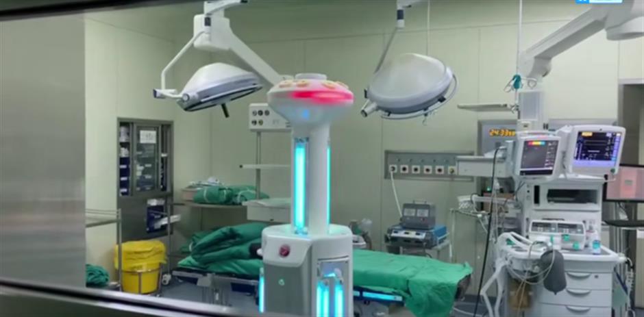 Locally made robots disinfect hospitals in Wuhan