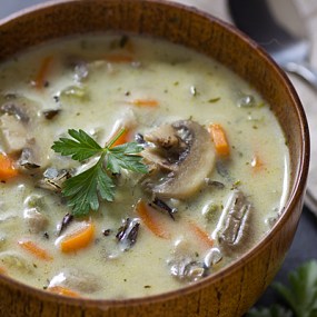 Creamy Wild Rice & Mushroom Soup Recipe