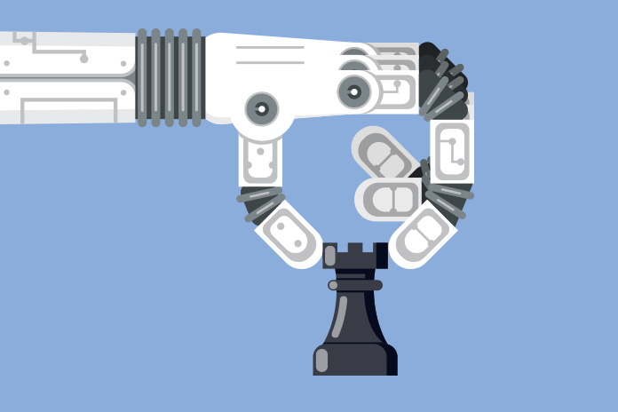 Image of a robotic hand moving a chess piece to show Lifting the lid on robotic process automation
