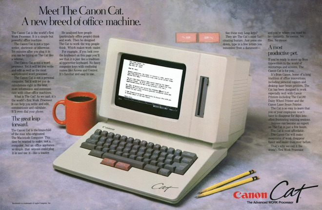 Ad for the Canon Cat (Source: Archive.org)