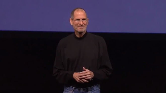 Steve Jobs on stage for the first time after his liver transplant operation