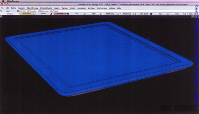 CAD drawings from 2004 of the iPad (Source: The Verge)