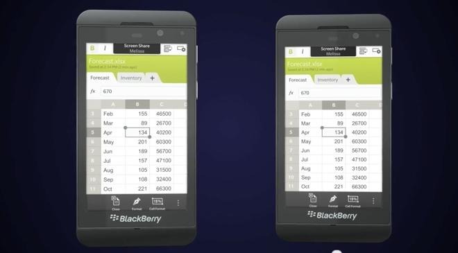 The BlackBerry 10 OS, as shown by RIM in mockups