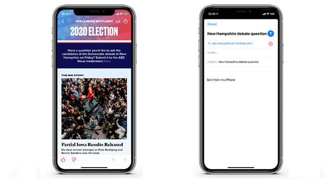 Apple News accepting questions for the New Hampshire Democratic Debate