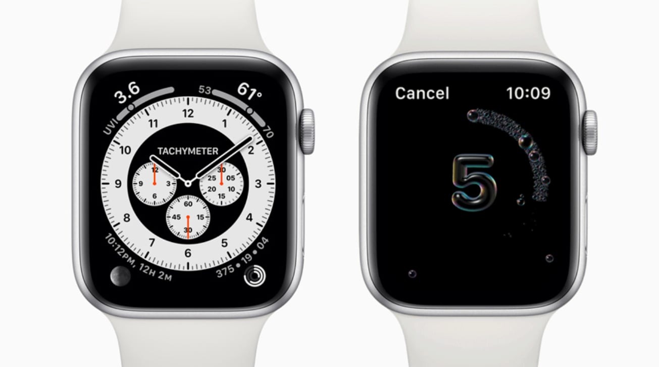 The tachymeter complication and the hand washing features of watchOS 7