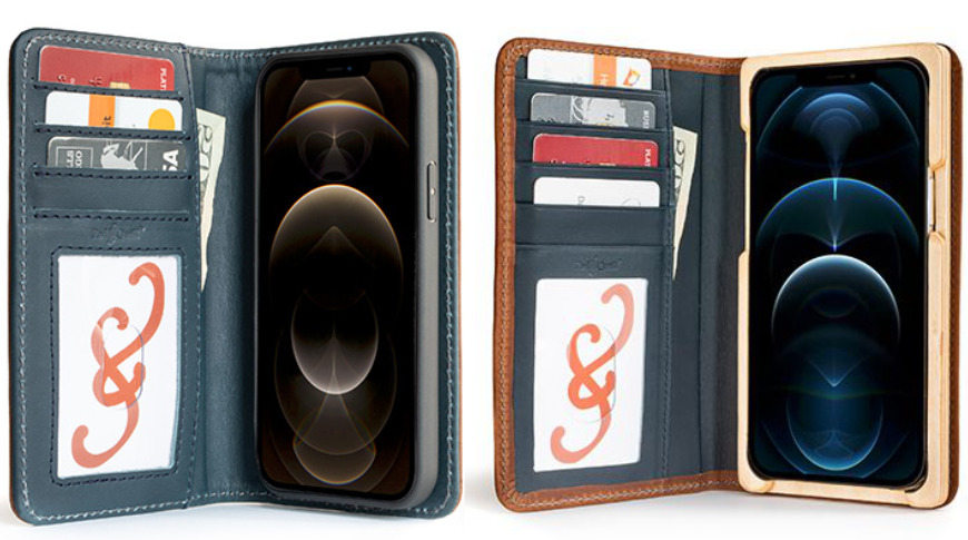 Pad and Quill iPhone 12 cases use genuine leather and wood