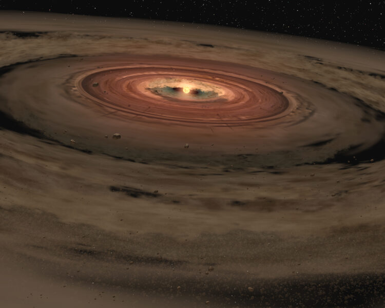 Artist's impression of planet formation.