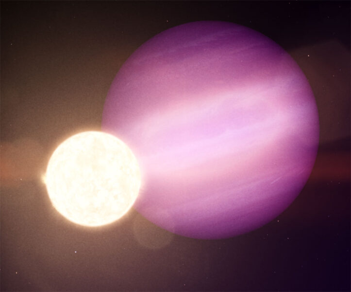 Hot Jupiter around a white dwarf